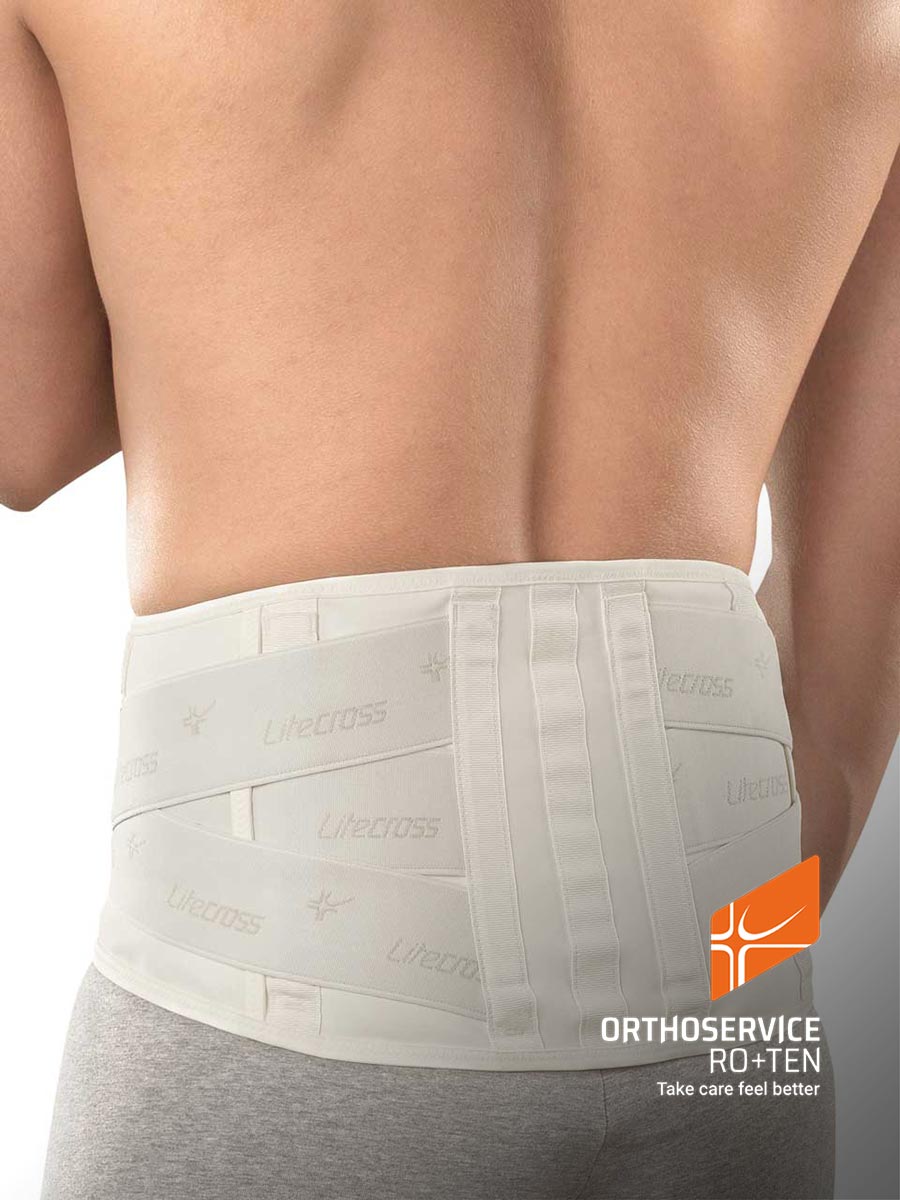 Litecross93 – Busto Ortopedico Elastico Ribassato | Stabilizzazione Lombare
