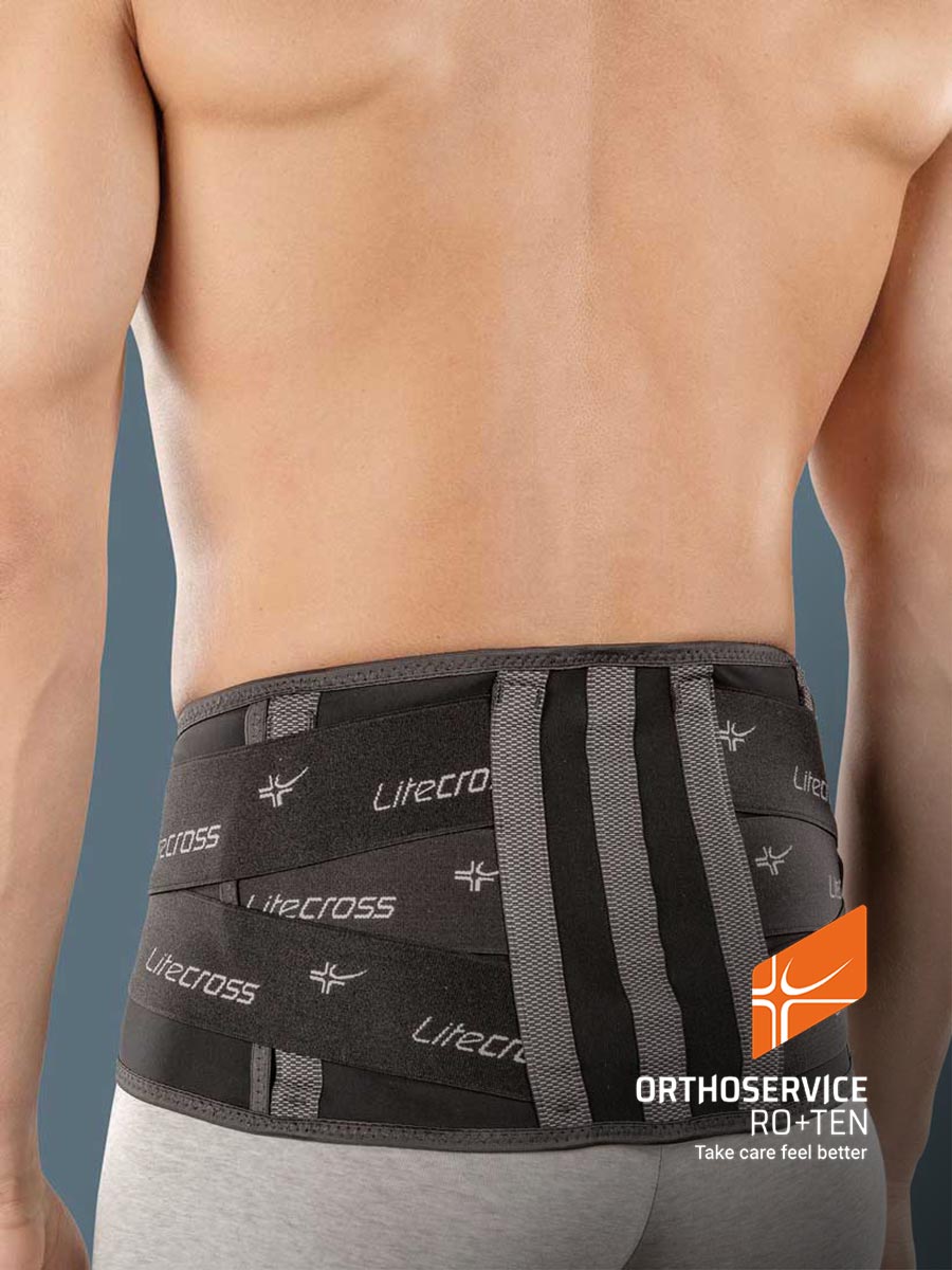 Litecross93 – Busto Ortopedico Elastico Ribassato | Stabilizzazione Lombare