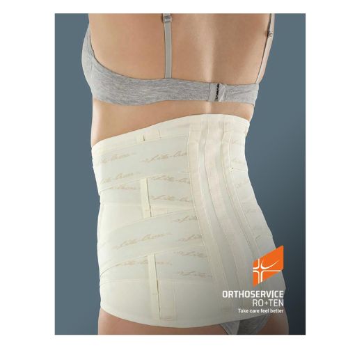 Litecross91 – Busto Ortopedico Elastico Alto | Stabilizzazione Lombare con Pelotte Rigide