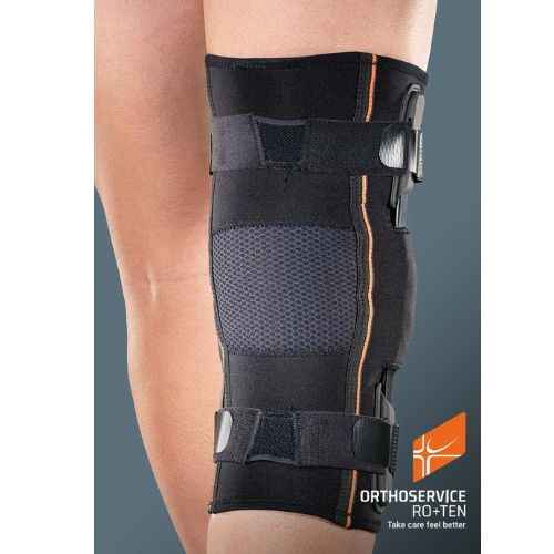 GenuFIT 15 – Ortesi per Ginocchio con Aste Articolate e Stabilizzatore Rotuleo