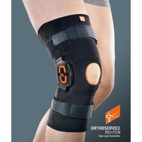 GenuFIT 25 – Ortesi per Ginocchio con Aste Policentriche a Controllo F-E, Corta