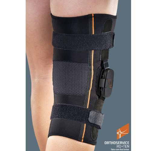GenuFIT 29A – Ortesi per Ginocchio con Aste Policentriche a Controllo F-E, Corta e Apribile