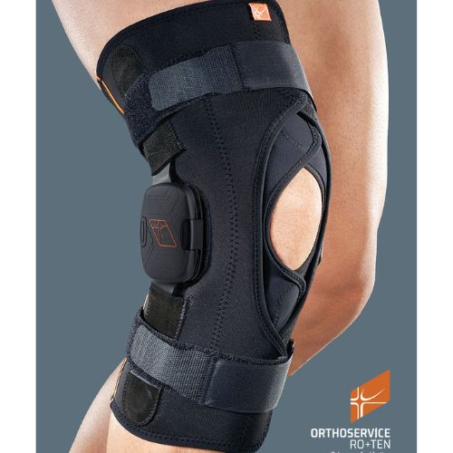 GenuFIT 29A – Ortesi per Ginocchio con Aste Policentriche a Controllo F-E, Corta e Apribile