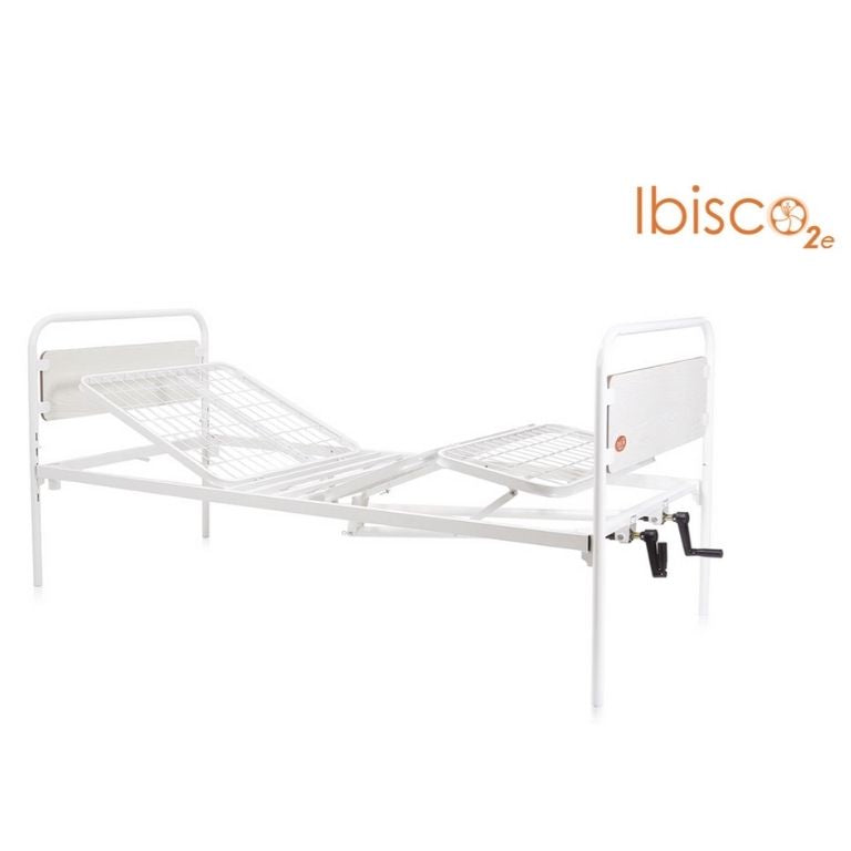 Letto da Degenza Manuale Moretti MP095 – 2 Manovelle, 3 Snodi, Regolabile in Altezza, Larghezza 90 cm