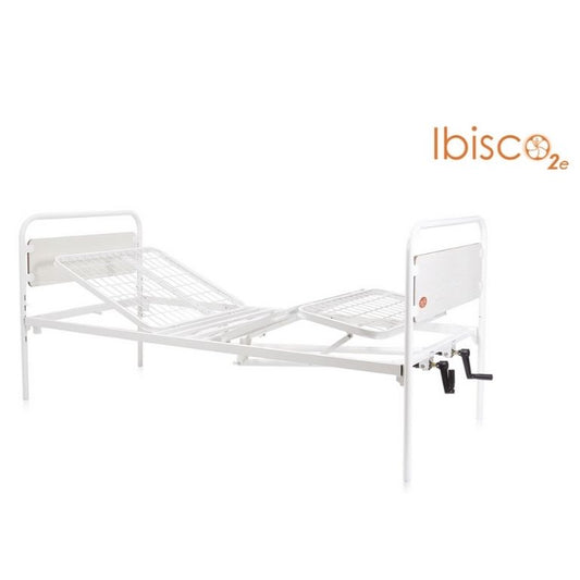 Letto da Degenza Manuale Moretti MP095 – 2 Manovelle, 3 Snodi, Regolabile in Altezza, Larghezza 90 cm