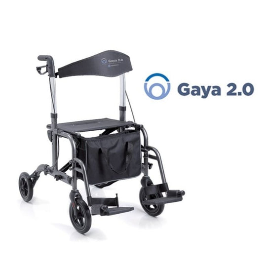 Rollator Gaya 2.0 Pieghevole 2 in 1 | Deambulatore e Carrozzina