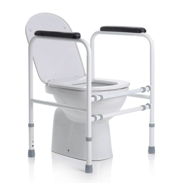 Sostegno per WC Regolabile in Altezza in Acciaio Verniciato