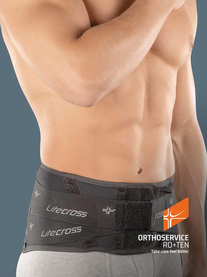 Litecross93 – Busto Ortopedico Elastico Ribassato | Stabilizzazione Lombare