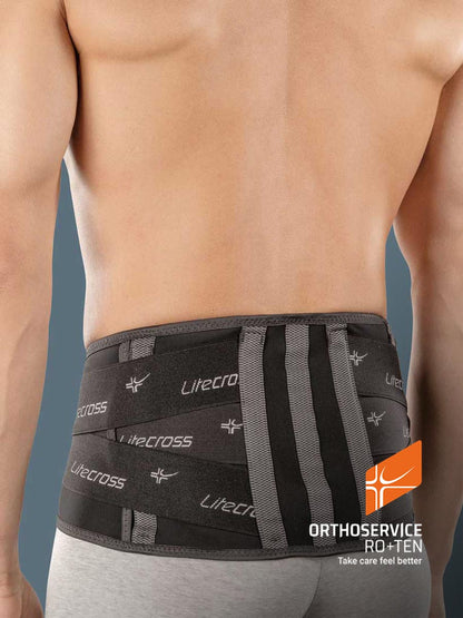 Litecross93 – Busto Ortopedico Elastico Ribassato | Stabilizzazione Lombare
