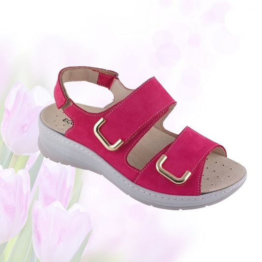 Sandali Ortopedici Predisposti Bitter Nabuk Soft Fuxia - Ecosanit