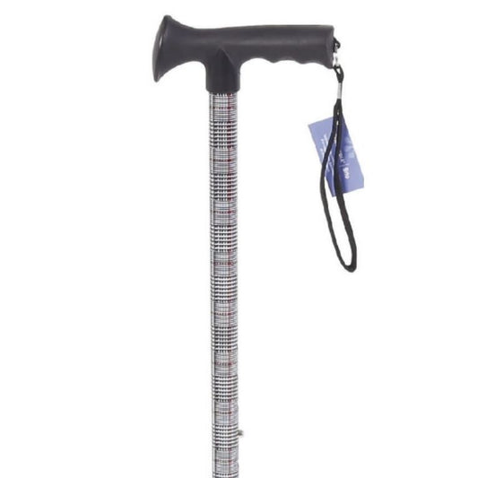 Bastone da Passeggio  – Alluminio con Manico a T Morbido – Fantasie Assortite