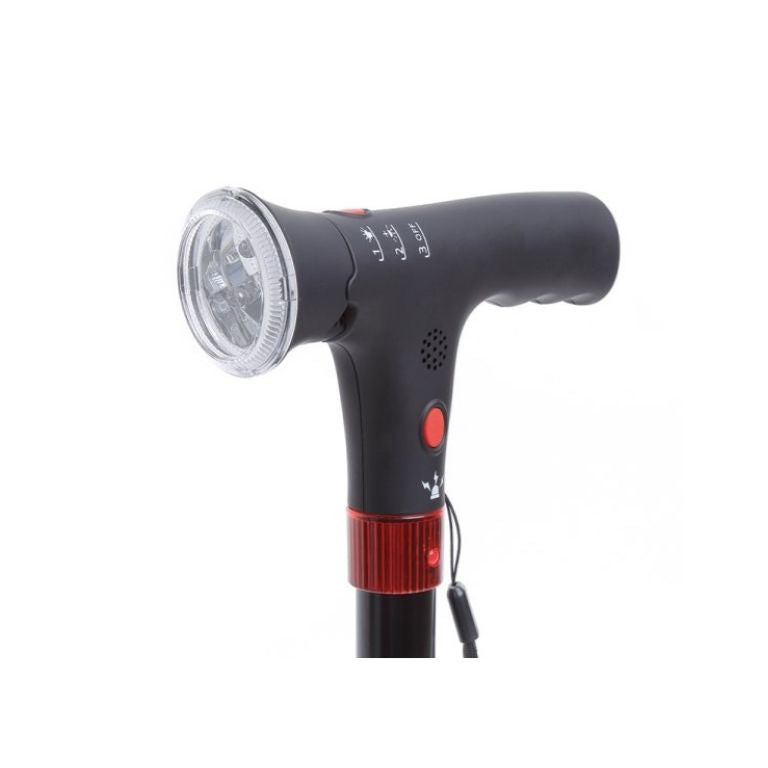 Bastone da Passeggio con Luce LED e Avviso Acustico