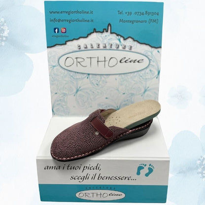 Ciabatta Ortopedica Donna Ortholine Rosa – Made in Italy con Plantare Estraibile