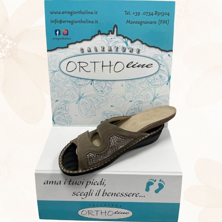 Ciabatta Ortopedica Donna Ortholine Taupe – Made in Italy