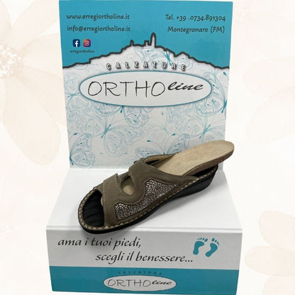 Ciabatta Ortopedica Donna Ortholine Taupe – Made in Italy