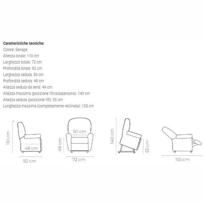 Poltrona Relax Elevabile Olimpia Slim
