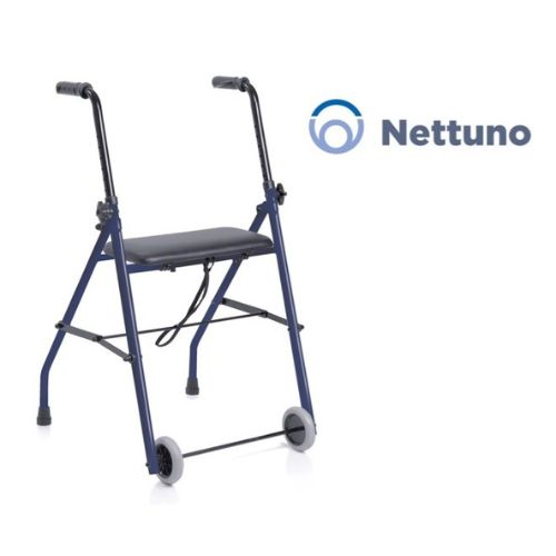 Rollator Pieghevole Nettuno – Deambulatore con Seduta e 2 Ruote