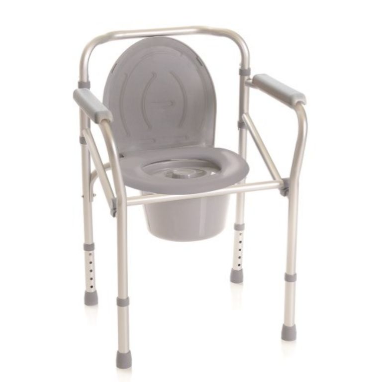 Rialzo Stabilizzante per WC con 4 Funzioni in 1 Pieghevole Con o Senza Ruote