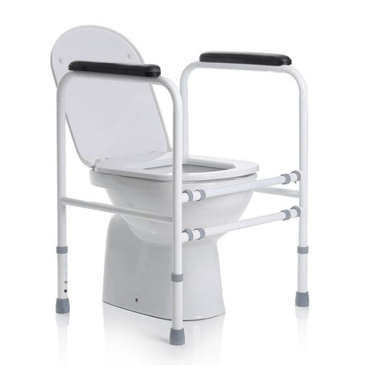 Sostegno per WC Regolabile in Altezza in Acciaio Verniciato